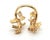 Mid 20th Century Magerit Verona Diamond Leaf Cluster Cuff Ring 18k Yellow Gold Size 6.5 For Sale - Image 9 of 9