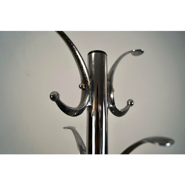 Chrome 1970’s Mid-Century Modern Chrome Coat Rack For Sale - Image 8 of 12