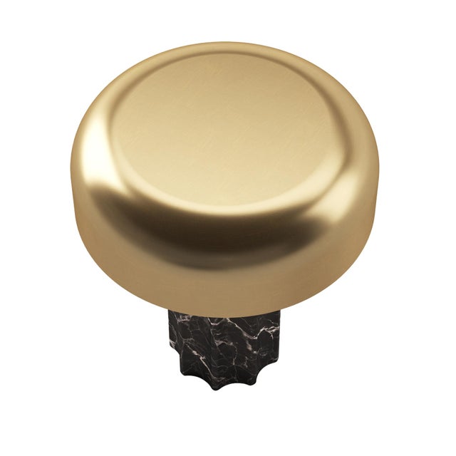 FLUTED COLUMN Rechargeable Cordless LED Table Lamp, 3-Levels Brightness Touch Sensor Control, Black Marble / Brushed Brass For Sale - Image 13 of 14