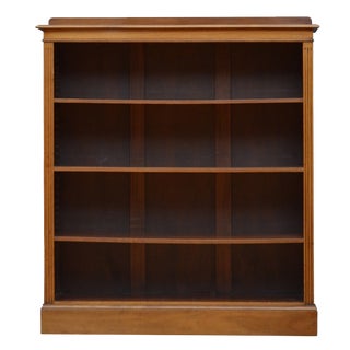 Edwardian Walnut Open Bookcase, 1900 For Sale