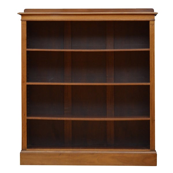 Edwardian Walnut Open Bookcase, 1900 For Sale