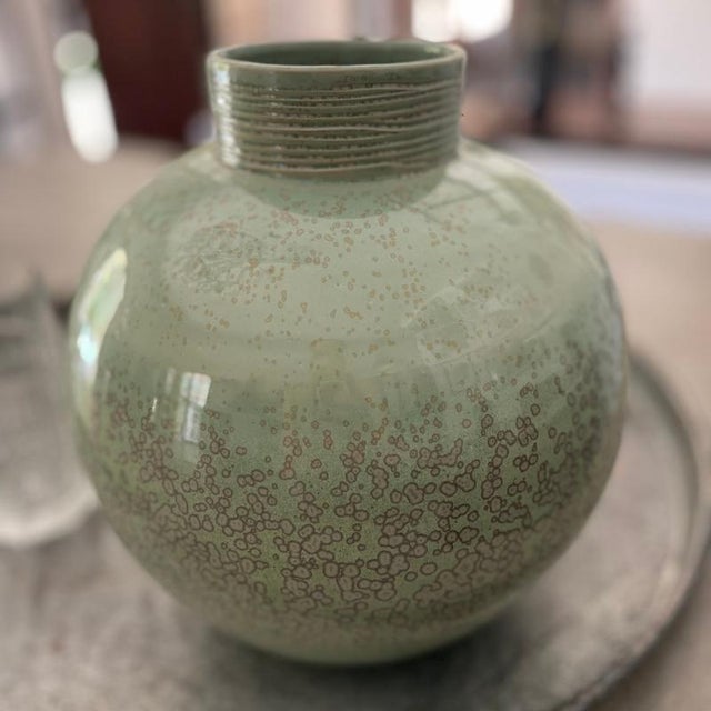 Postmodern French Ceramic Vase by Marie-Jo Lizot, 1990s For Sale - Image 3 of 8