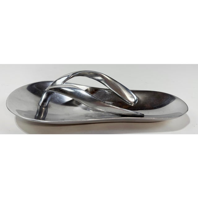 Vintage Silver Toned Sandal Catchall Dish Trinket Tray For Sale In Kansas City - Image 6 of 7