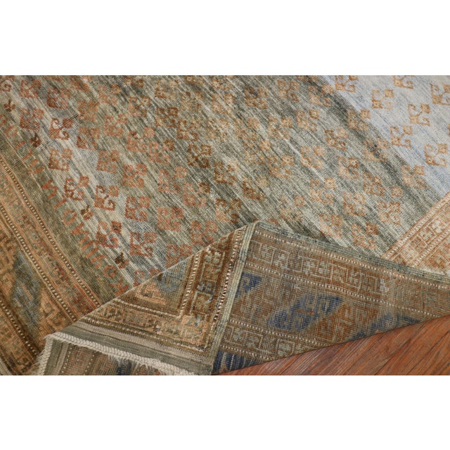 Blue Early 20th Century Zabihi Collection Powder Blue Tribal Persian Kurd Corridor Rug - 8'7" x 17'1" For Sale - Image 8 of 12