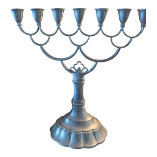 Rare Antique 1928 Just Andersen Pewter Candelabra For Sale