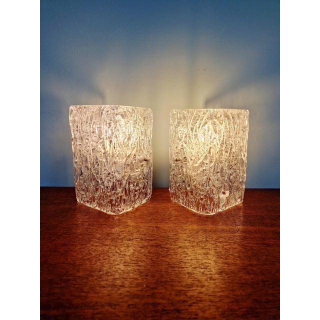 Frosted Glass Wall Lamps by J. T. Kalmar, 1970s, Set of 2 For Sale - Image 12 of 14