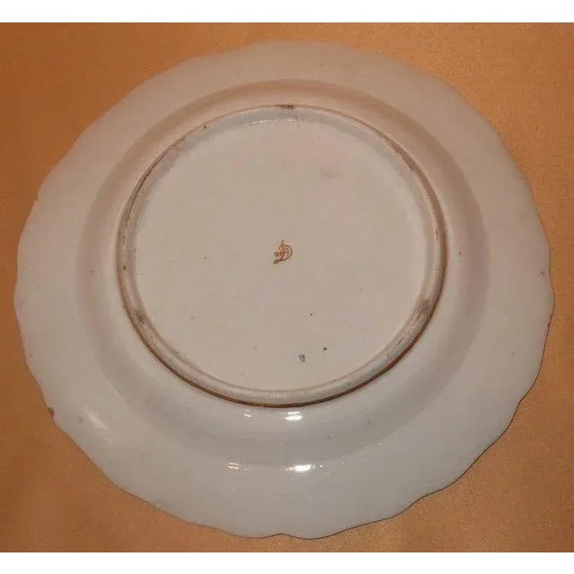 1770 English Chelsea Derby Porcelain Urn Design Plate For Sale - Image 4 of 6