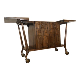 Bert England Johnson Furniture Bar Cart / Server For Sale