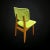 Chartreuse Compass Chairs by René Jean Caillette, 1950s, Set of 4 For Sale - Image 8 of 9