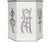 A Hand-Painted Hexagonal Iron Tea Canister Table Lamp With Silver Calligraphic Design For Sale In New York - Image 6 of 7