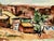 Native American Henry Emil Salloch Original Watercolor on Paper Native American Hogan Settlement, 1971. For Sale - Image 3 of 7