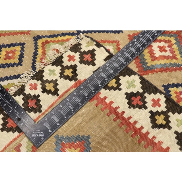 Late 20th Century Late 20th Century Vintage Turkish Kilim Rug Runner, 04'02 X 15'00 For Sale - Image 5 of 9