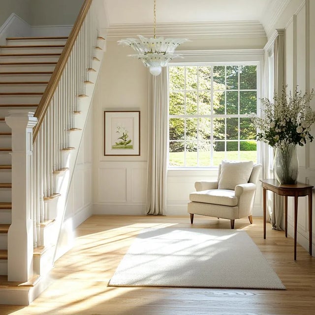 ALREADY WIRED FOR US/AU/EU A striking and authentic Murano glass chandelier, entirely handmade in Murano, Italy. This...