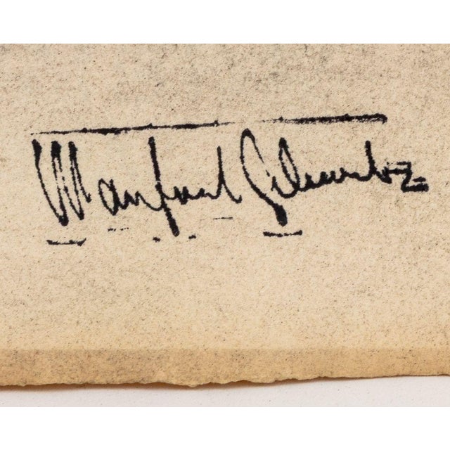 American Manfred Schwartz Still Life of Seashells Charcoal For Sale - Image 3 of 4