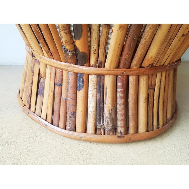 Mid-Century Italian Work Knitting Basket in Rattan and Rush, 1960s For Sale - Image 9 of 10