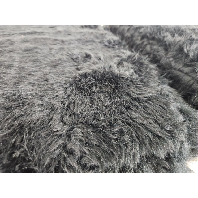 Metal Vintage Stools in Chromed Metal with Black Fur Seats, 1970s, Set of 2 For Sale - Image 7 of 12