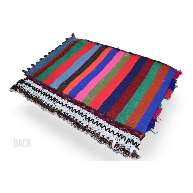 Vintage Afghan Nomad Rug Seat Cushion Cover, 1970s For Sale - Image 14 of 18