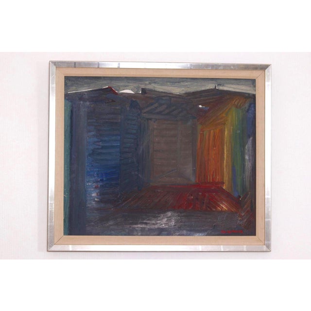 Tore Hultcrantz, City, 1960s, Oil on Panel, Framed For Sale - Image 18 of 18