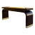Alessandro for Baker Furniture Asian Modern Ming Style Lacquer & Brass Console Table For Sale