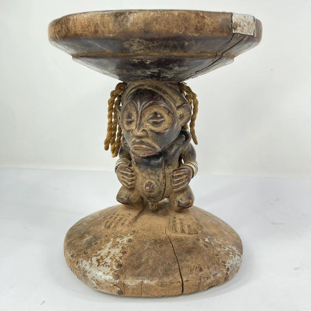 Early 20th Century Early 20th Century Chokwe Figural Stool For Sale - Image 5 of 7