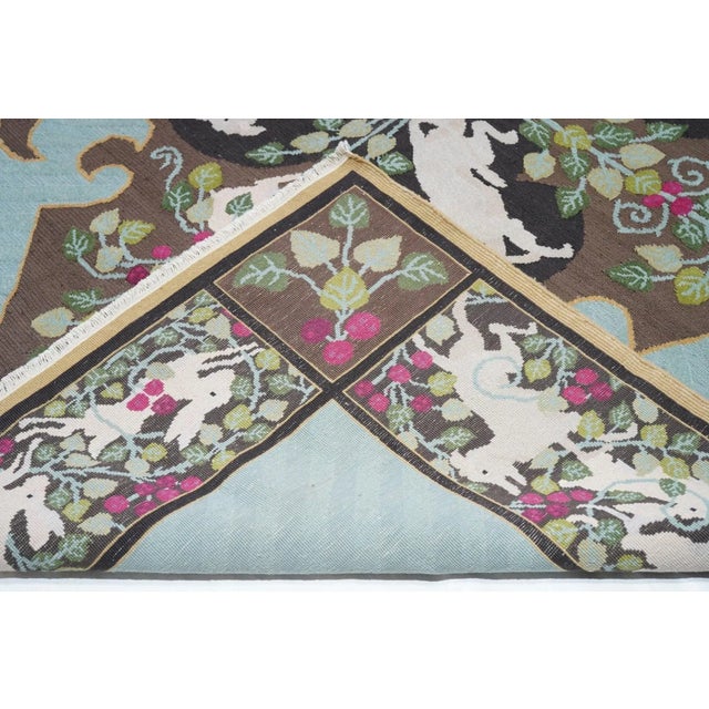 Blue Sumak Rug 8' X 10' For Sale - Image 8 of 10