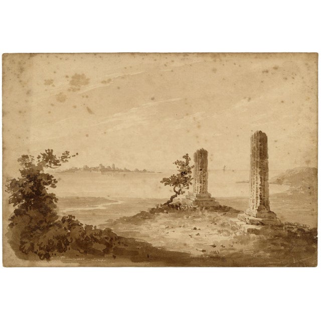 William Page, Temple of Olympian Zeus, Agrigento, Sicily, Watercolour For Sale - Image 3 of 8