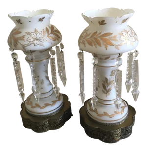 Vintage Crystal Lamps - A Pair