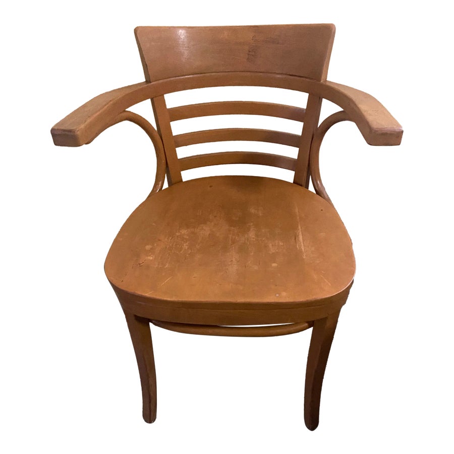 Mid 20th Century Zpm Radomsko for Thonet Bentwood Arm Chair