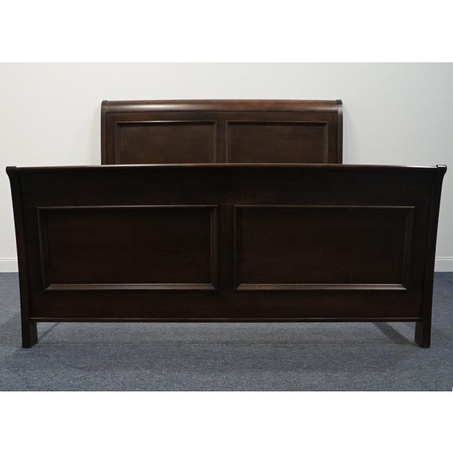 Daniel's Amish Classic Bedroom Collection Rustic Country Style Solid Cherry King Size Sleigh Bed For Sale - Image 4 of 8