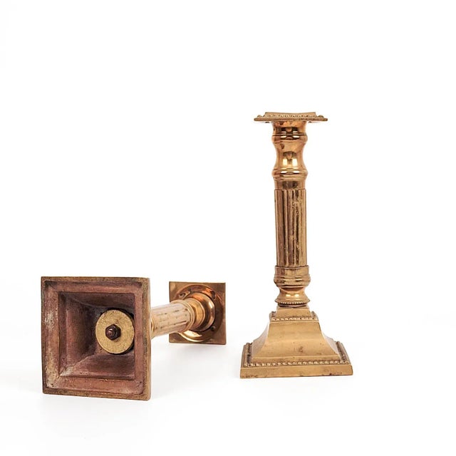 Circa 1780 English Neoclassical Provincial Candlesticks, a Pair For Sale - Image 4 of 6