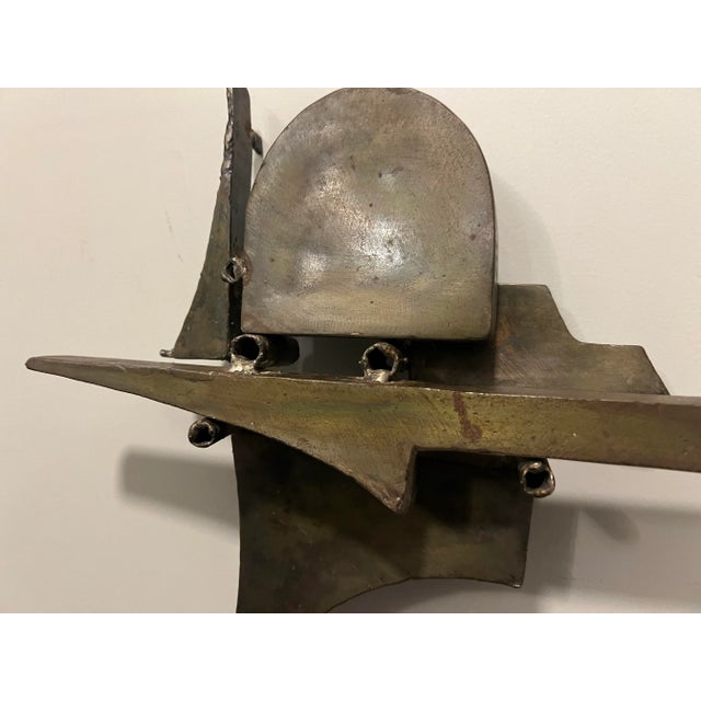 Francis Beboux (1915-2015), Mid 20th Century Vintage Abstract Surreal Steel Wall Sculpture For Sale - Image 4 of 5