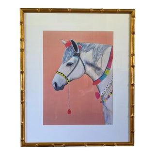 Cat Lee Signed Fine Art Horse Print, Framed For Sale
