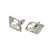 Japanese 1990s Pair of Mikimoto Estate Akoya Pearl Cufflinks Silver 7.50 mm For Sale - Image 3 of 8