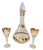 Mid Century Modern Gold Band Liquor Wine Cordials & Decanter Set- 3 Pieces For Sale - Image 13 of 13