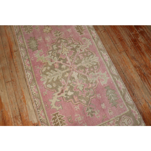 A 2nd quarter of the 20th Century Antique Turkish Oushak Runner Measures: 2'6'' x 10'7''