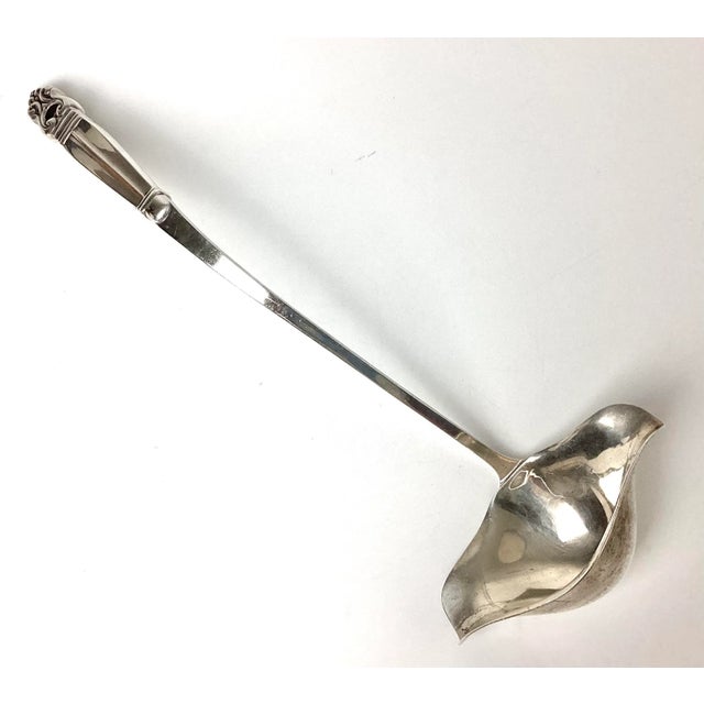 1960s Large International Sterling Silver Royal Danish Punch Ladle For Sale - Image 10 of 10