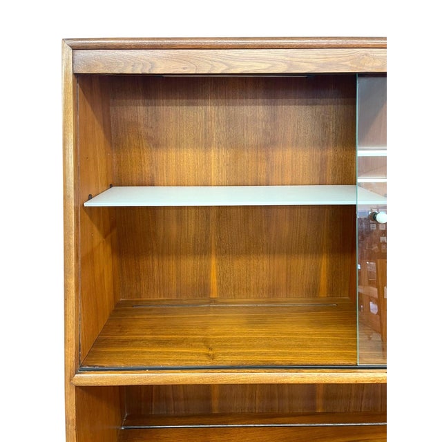 Brown Vintage Mid Century Modern Kipp Stewart for Drexel Declaration China Cabinet Hutch. For Sale - Image 8 of 12