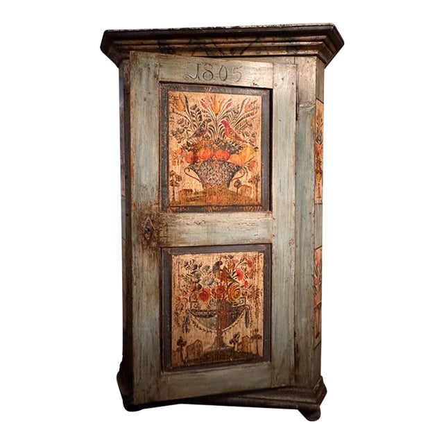 1805 Armoire Tyrolean Alpine Folk Schrank For Sale