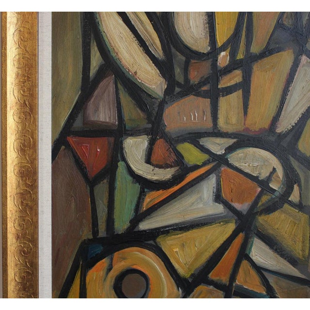 Postwar European Artist, The Vanguard Series Nr. XXII Abstract Composition, 1950s-1970s, Oil on Board, Framed For Sale - Image 11 of 13