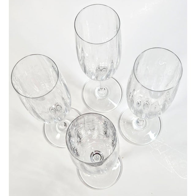 Mikasa Crystal Champagne Flutes- Set of Four For Sale - Image 4 of 11