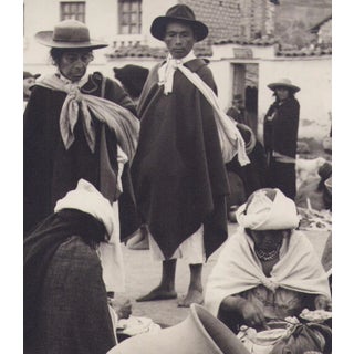 Hanna Seidel, Ecuadorian Market Vendors, Black and White Photograph, 1960s For Sale