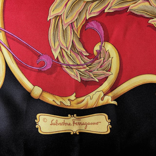 2020s Framed Salvatore Ferragamo Silk Scarf, Exotic Birds & Monkeys, 37" X 37" Luxury Wall Art For Sale - Image 5 of 6