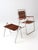 Mid-Century Aluminum & Wood Slat Chair With Side Table Set For Sale - Image 9 of 17
