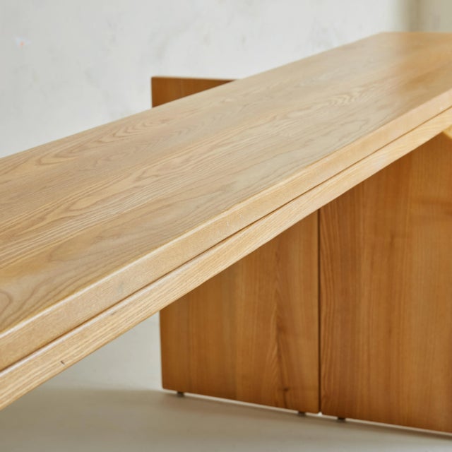 Mid-Century Modern La Barca' Foldable Ash Wood Console + Dining Table by Piero De Martini for Cassina, 1975 For Sale - Image 3 of 12