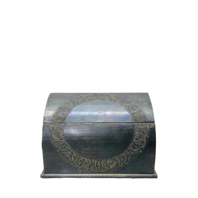 Desk Top Metal Encased Document Box For Sale