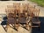 Set of Eight 19th Century Plank Seat Farm Chairs For Sale - Image 11 of 12
