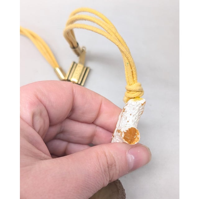 Metal Vintage Signed Ugo Correani Italy Sea Urchin Necklace For Sale - Image 7 of 11