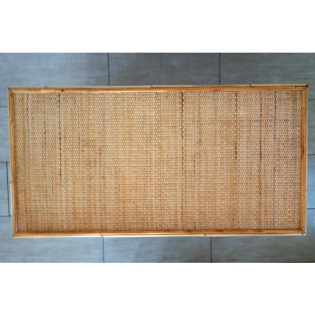 Wood Five-Drawer Chest of Drawers in Wicker and Bamboo, 1970s For Sale - Image 7 of 18