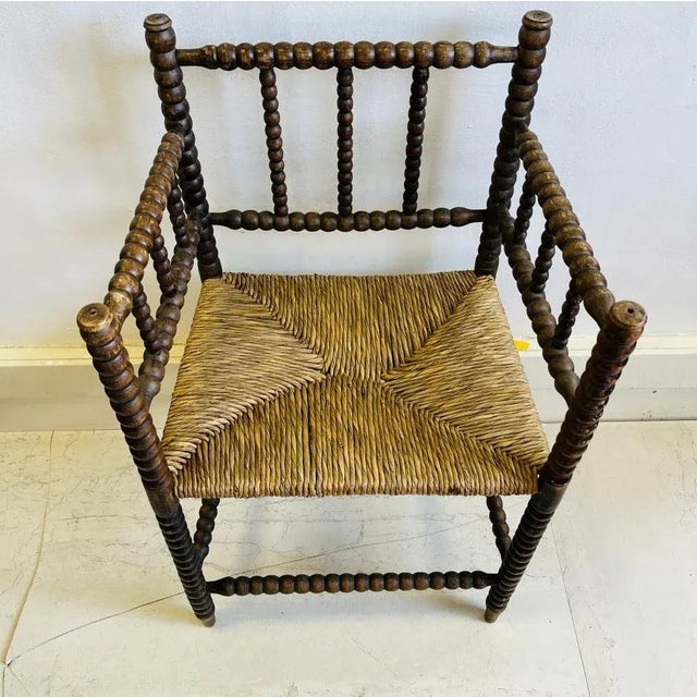 Dutch Elm Bobbin Chair For Sale - Image 5 of 9
