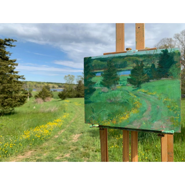 Paint “Buttercup Lined Path" Contemporary Plein Air Acrylic Painting by Stephen Remick For Sale - Image 7 of 9